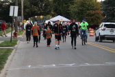 Walking to the starting line